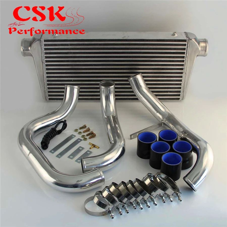 Upgrade FMIC Intercooler + Alloy Pipe Piping Kit Fits For Nissan