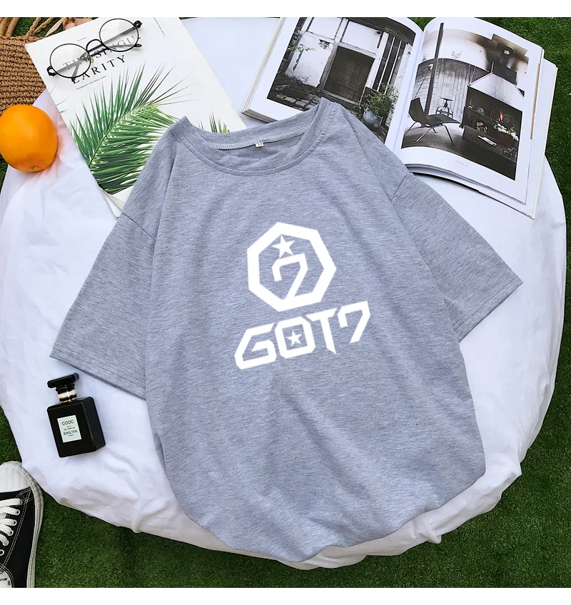 GOT7 T Shirts Women Summer Harajuku Short Sleeve Casual Loose Letter Printed Tee Shirt Femme Streetwear Korean Ulzzang Kpop Tops (7)