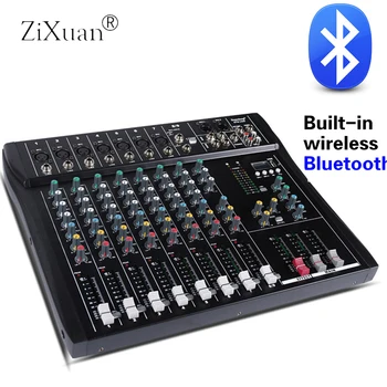 

Professional 8channel Stage Performance Conference DJ Mixer With Bluetooth USB Built-in 48V Phantom Power Audio Sound Mixing C