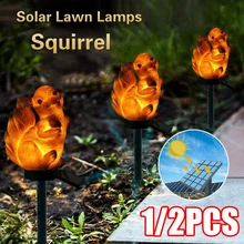 Статуя белки Солнечный светодиодный газон лампы водонепроницаемый для наружного двора садовое освещение украшения