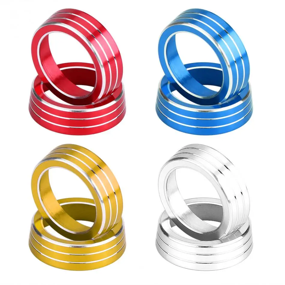 

Auto AC Switch Button Cover 2pcs Aluminum Air Condition Switch Button Trim AC Volume Knob Ring Cover For Honda Civic 16-17