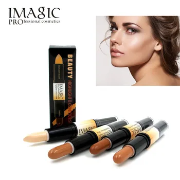 IMAGIC Makeup Creamy Double-ended 2in1 Contour Stick Contouring Highlighter Bronzer Create 3D Face  Concealer Full Cover Blemish