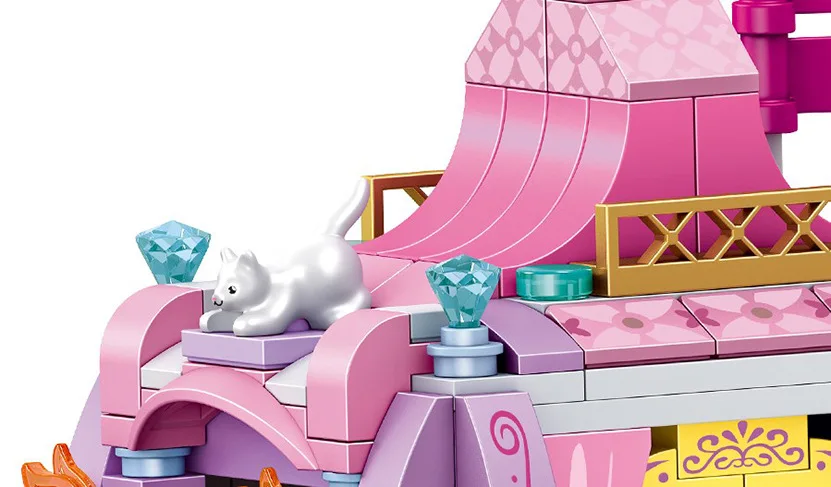 Pаспродажа Windsors замок принцесса КОРОЛЕВСКАЯ КАРЕТА строительные блоки игрушка Золушка Принцесса блоки кирпичи совместимая серия для девочек