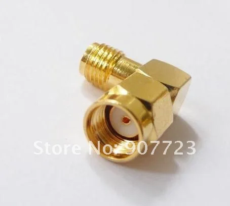 

10pcs RP-SMA Male To RP-SMA Female Right Angle RF SMA Connector Adapter