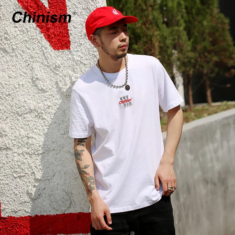 CHINISM 2018 Summer Funny Cat Letter Printed Short Sleeve T shirt Men's ...