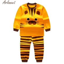 ARLONEET/комплект зимней одежды для малышей; комплект одежды для новорожденных мальчиков и девочек; толстовка с капюшоном и принтом с героями мультфильмов; футболка+ штаны; P30 Dec27