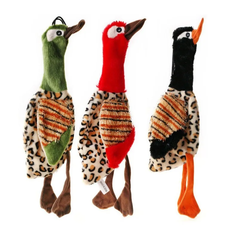 

Squeak Plush Dog Toy Bird Stuffing Free Puppy Interactive Play Dog Toys Multi Color