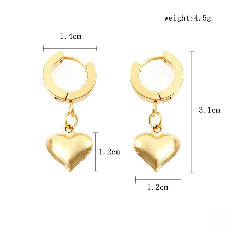 2018 Trendy Earrings for women Dangle earrings Stainless Steel Earrings Golden Moon Pendant Earrings Jewelry Brincos J19#N (12)
