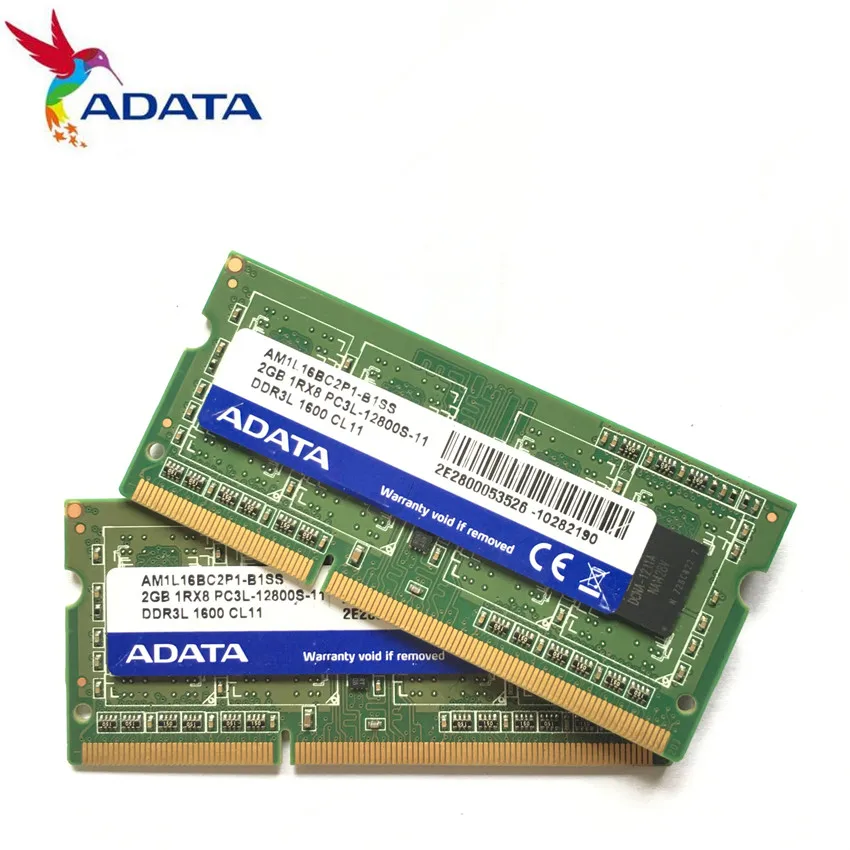 AData 4G 2G 1G PC3L PC3 10600S 12800S DDR3 1333 1600 МГц 4 Гб 2 Гб 1 ГБ 10600S 12800S модуль памяти ноутбука SODIMM ram