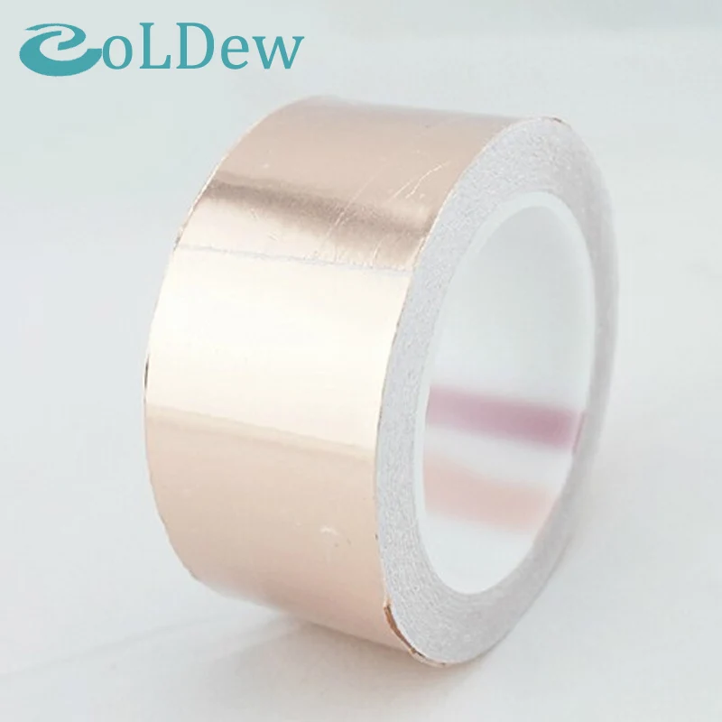 

30m Adhesive Copper Foil EMI Shield Tape Conductive 50mm width Protective Film Tap Foam single side Tape
