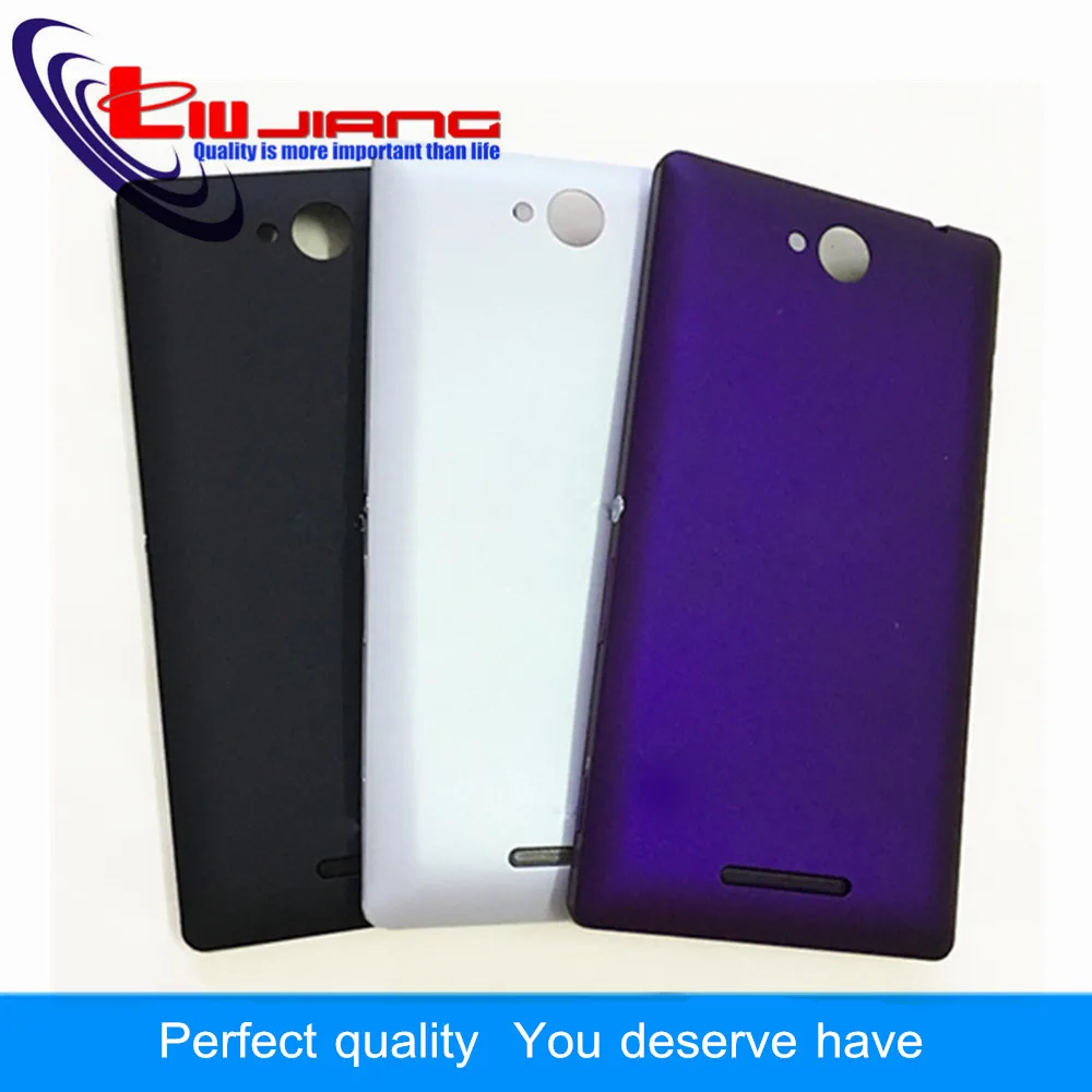 

WOJOQ New Back Door Battery Housing Cover Case For Sony S39 C3 S55T S55U back cover battery cover Housing C2305 S39H