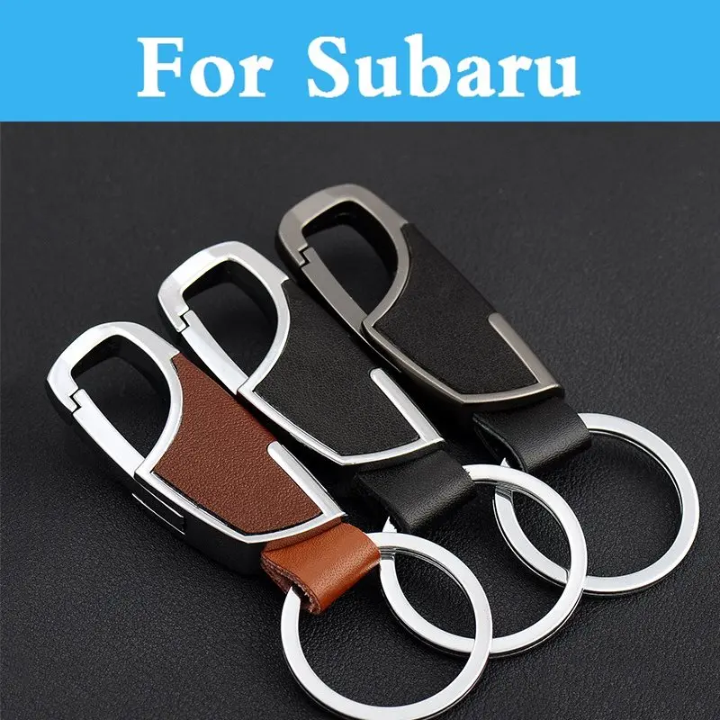 

Car Cowhide Key Case Key Chain Key Cover key ring For Subaru Legacy Levorg Lucra Outback Pleo R1 R2 Trezia Tribeca WRX STi XV