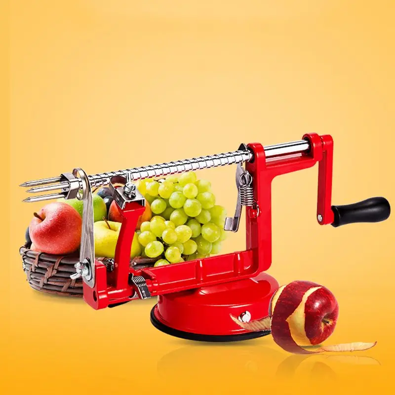 Stainless Steel 3 in 1 Apple Peeler Fruit Peeler Slicing Machine Apple Fruit Machine Peeled Tool