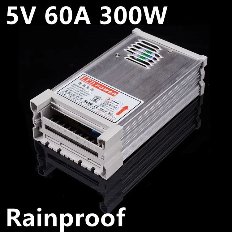 300W 5V 60A led Switching power supply outdoor rainproof power
