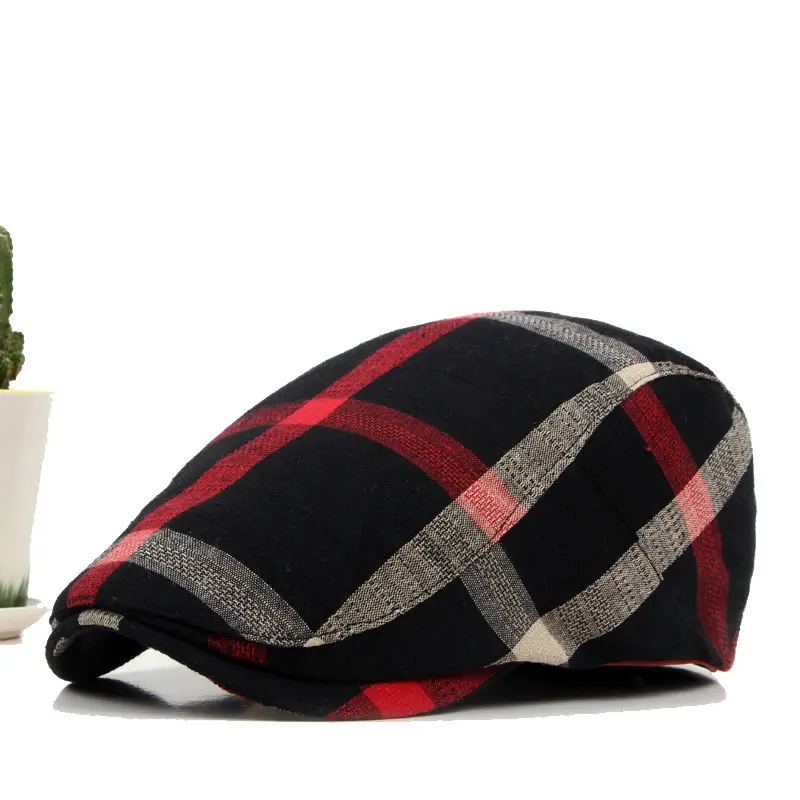 Classic Englad Style Plaid Berets Caps For Men Women Casual Unisex Sports Caps Cotton Berets Hats Boina Casquette Flat Cap casual hat,beret hat,woolen beret