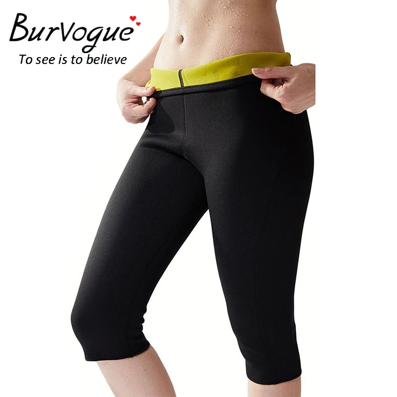 Burvogue утягивающие штаны Корректирующее белье для пота сауны неопрена коррекции