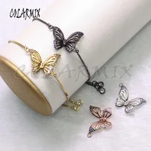 10 шт. браслеты с бабочками радужные циркониевые аксессуары ювелирные изделия с кристаллами для лета трендовые ювелирные изделия для женщин 9260