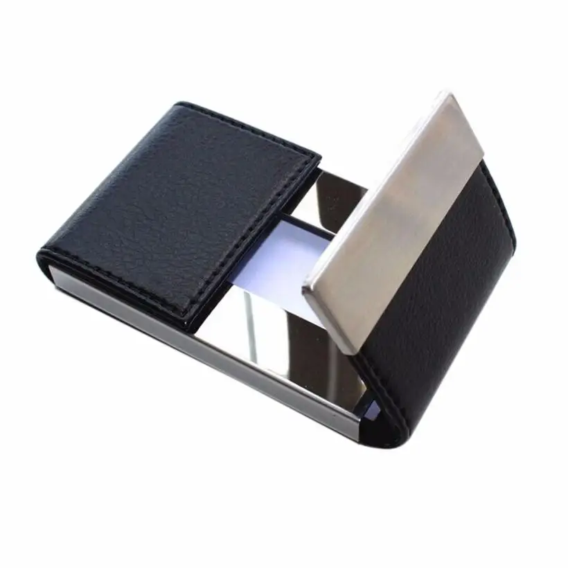 

Walllet Men Women Traveling Metal Wallet Credit Card Package Card Holder Double Open Business Card Case Porte Carte #Y