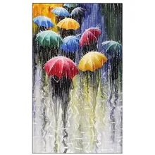 3D DIY алмазная живопись Набор для вышивания картины стразы Новый Рукоделие украшение дома краска дождь и зонтик ST54(China)