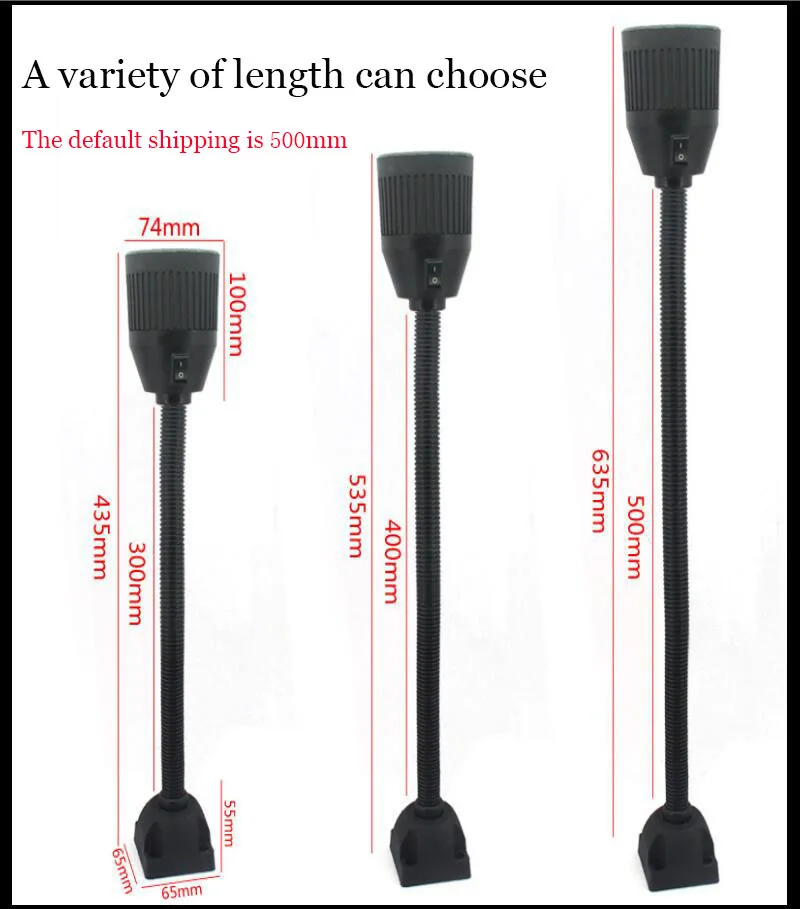 500 mmLED машины специальной лампы, 220 В/24 В/36 В, 3 Вт/4 Вт/5 Вт/35 Вт, длинные руки гибкий шланг, разнообразие базы можно выбрать, для Бесплатная