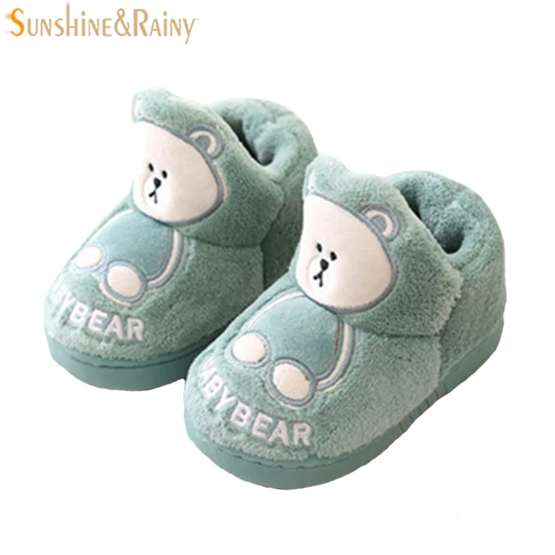 Girls Slippers Kids Slippers Boys Winter Household Cotton Shoes Bear