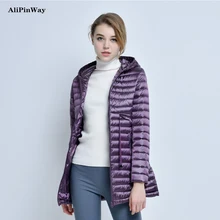 2016 New Winter Ultralight 90% Duck Down Jacket Coat For Women Celebrity Medium-Long Slim Warm Hooded Outwear Plus Size 6 Color