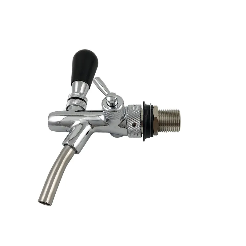 Quick Fitiing Beer Tap Faucet & Adjustable Faucet With Chrome Plating, Beer Homebrewing Tap With Ball Lock Liquid Disconnect (7)