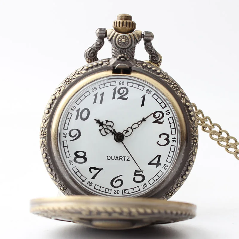 Antique-Bronze-Sailing-Canvas-Boat-Ship-Necklace-Pocket-Chain-Quartz-Pendant-Watch-Gift-relogio-de-bolso