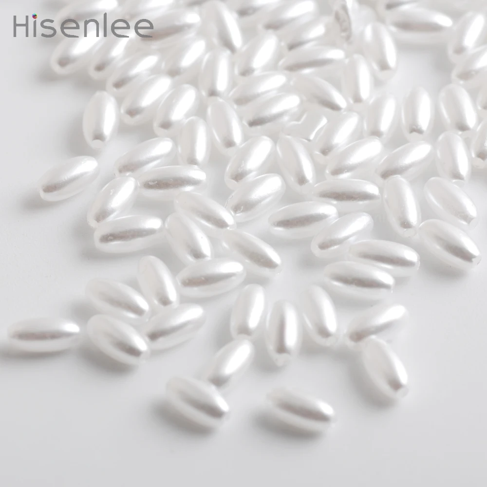 Hisenlee 4*8 мм и много размеров бежевый/Белый ABS овальные двойные отверстия Высокое