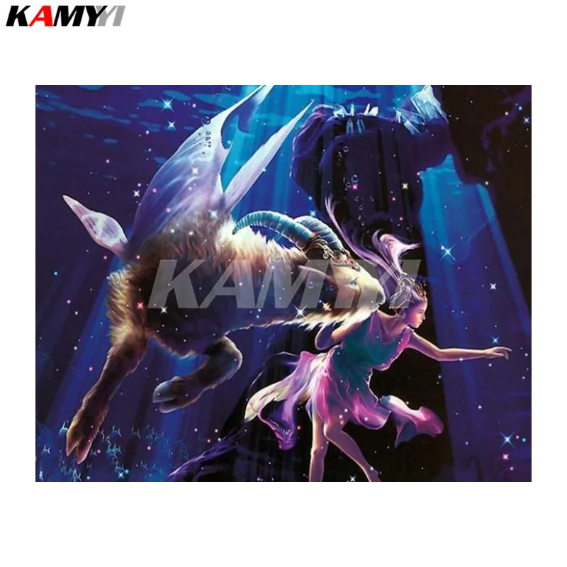 Zodiac Sign Capricorn 5D DIY Diamond painting Cross stitch Full Square Diamond embroidery full Round Diamond mosaic Home decor_