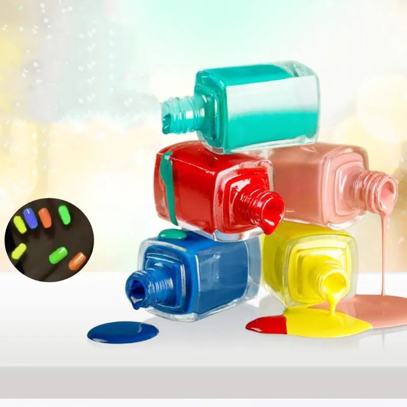 Brillo en la pintura oscura esmalte de uñas 7ml neón Nagellak caramelo fluorescente esmalte de uñas de secado rápido esmalte de Gel de uñas festival TSLM1