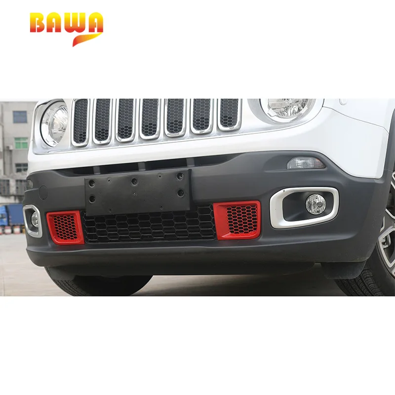 Автомобильная наклейка BAWA для Jeep Renegade 2016 ABS передний бампер крышка