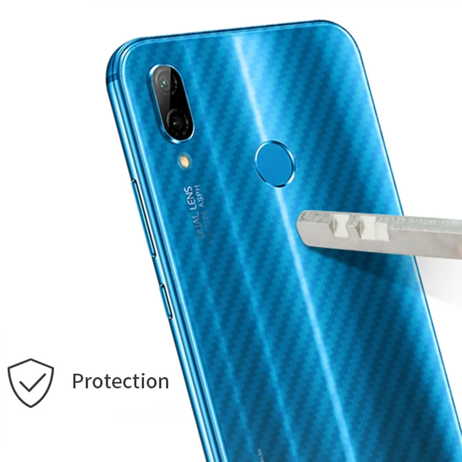 WZH 3D Carbon Fiber Sticker Screen Protector Protective Film For Huawei P20 Pro P20 Lite Honor 10 Clear(Not Tempered Glass) (4)
