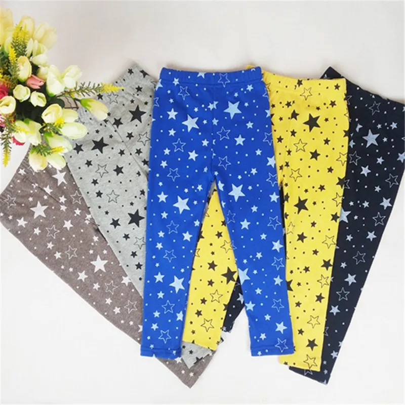 

Children Baby Girls Pants Stretch Leggings Star Printed Casual Long Pants Summer&Autumn Trousers 2-7Y