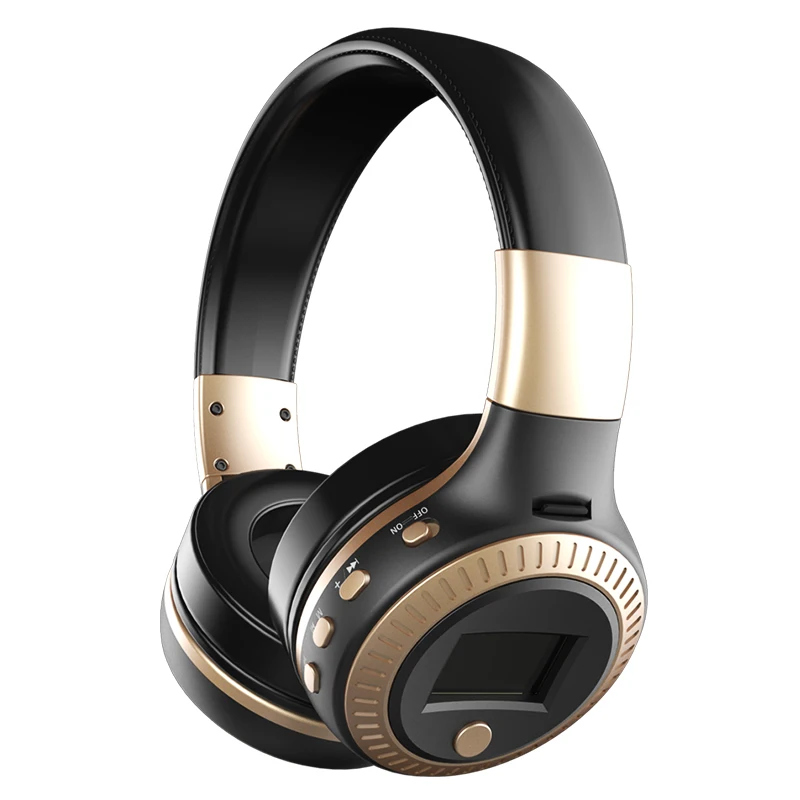 Bluetooth стереонаушники ZEALOT B19 складные с микрофоном и ЖК дисплеем|hifi headset|wireless