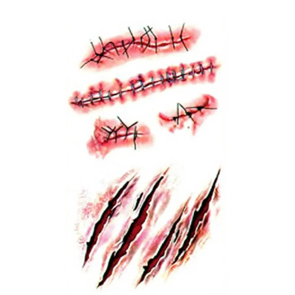 

Halloween Prop Horrible Scar Temporary Tattoo 105*60 mm