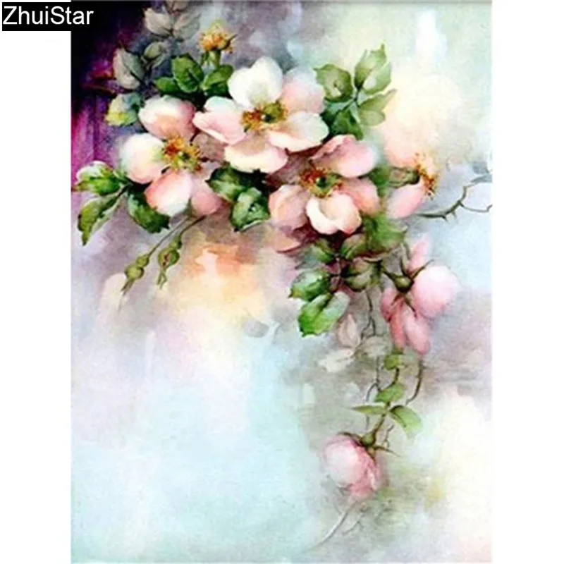

Diamond Embroidery Flower DIY Diamond Painting Flowers Full Drill Square Home Decor Picture Of Rhinestone XY1