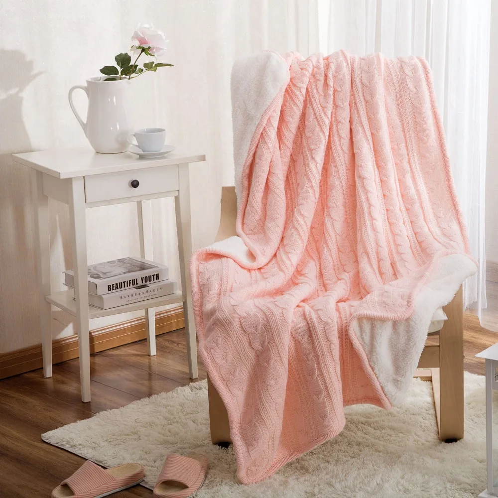 bonded plus velvet sofa cover knitting blankets wool blankets large