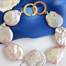 Z6568 8 дюймов 22 мм лаванда монеты барокко кеши возродиться жемчужный браслет благородный стиль естественно прекрасно jewe быстрая