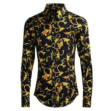 Новое поступление классический для мужчин модный принт рубашки домашние муж. повседневное lomg рукавом высокое качество, большие размеры M, L, XL 2XL 3XL 4XL