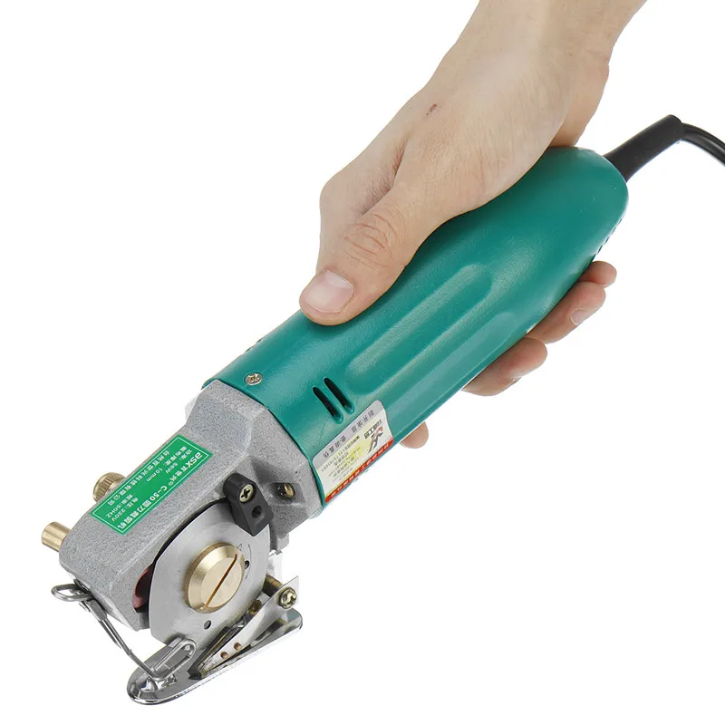 Ceny Doersupp 65W 220V ostrze obrotowe elektryczny okrągły nóż nożyce elektryczne tkaniny Cutter maszyna do cięcia tkanin US Plug