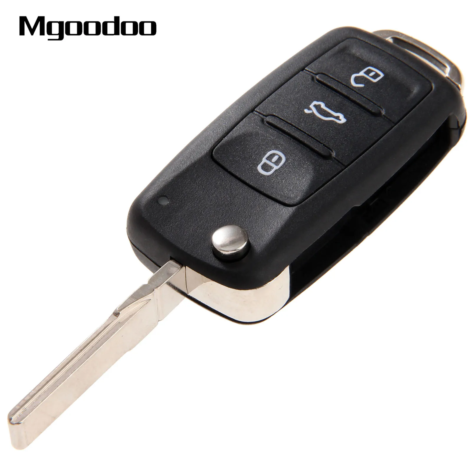 New 3 Buttons Flip Folding Remote Car Key Shell For VW Volkswagen Golf Mk6 Tiguan Polo Skoda