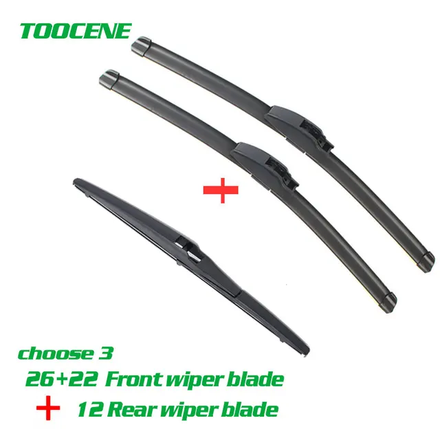 Front And Rear Wiper Blades For Toyota Venza 2009 2013 Rubber Windshield Windscreen Wiper Auto