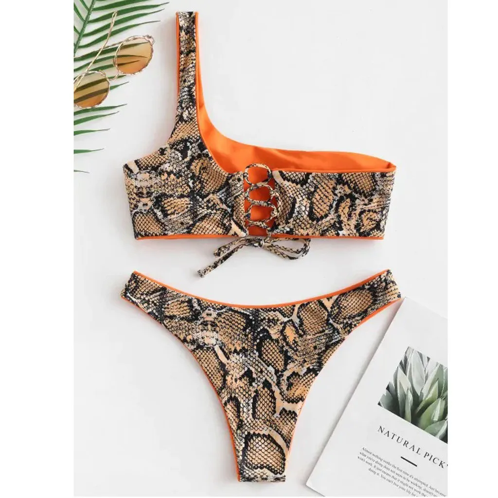 

Women's Two Piece Print Sexy Split Swimsuit Bikini Swimsuit Beachwear hot leopard bikini women swimsuit 2019 sexy bikini#P5