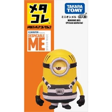 Takara tomy metakore minions mel prisão uniforme 4cm altura metal coleção figura nova