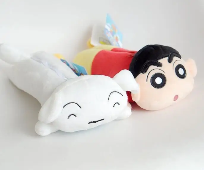 

Candice guo! super cute plush toy Crayon Shin Chan white dog soft pencil bag storage pencil case kids birthday Christmas gift 1p