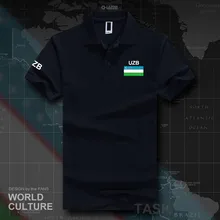 Узбекские рубашки поло для мужчин с коротким рукавом белые бренды с принтом для страны хлопок национальная команда UZB О 'zbekiston