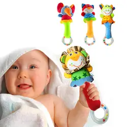 Для новорожденных погремушки игрушки мультфильм Животные в форме колокольчики кольцо мягкие детские плюшевые игрушки, подарки-17 88 S7JN