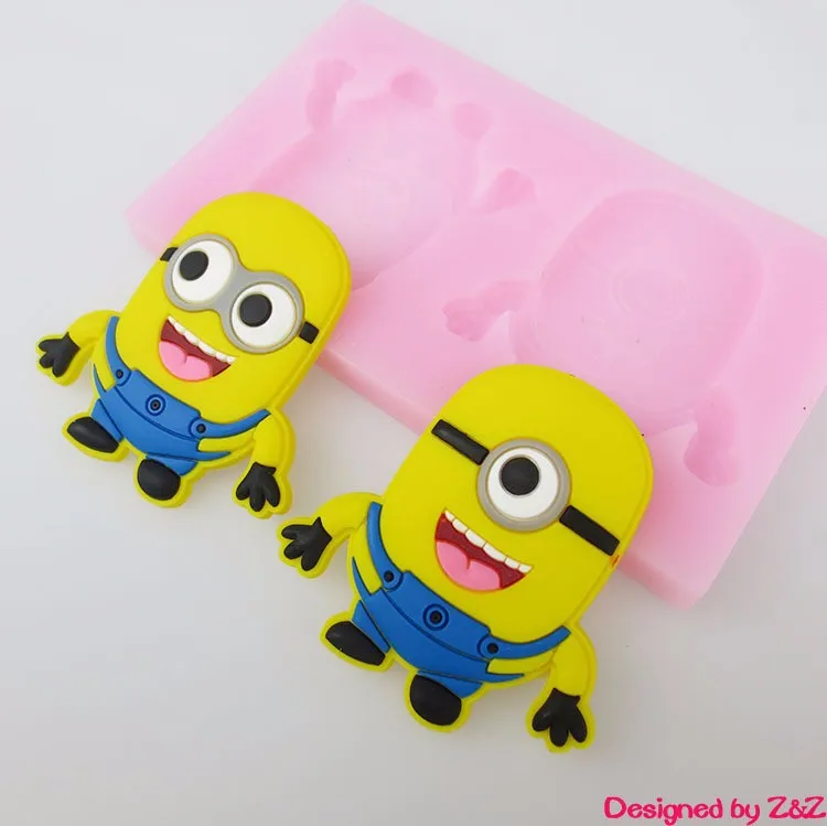 Free-Shipping-original-mould-Minions-Shaped-Silicone-Mold-Handmade-soap-mold-Cake-Decoration-Fondant-Cake-Food