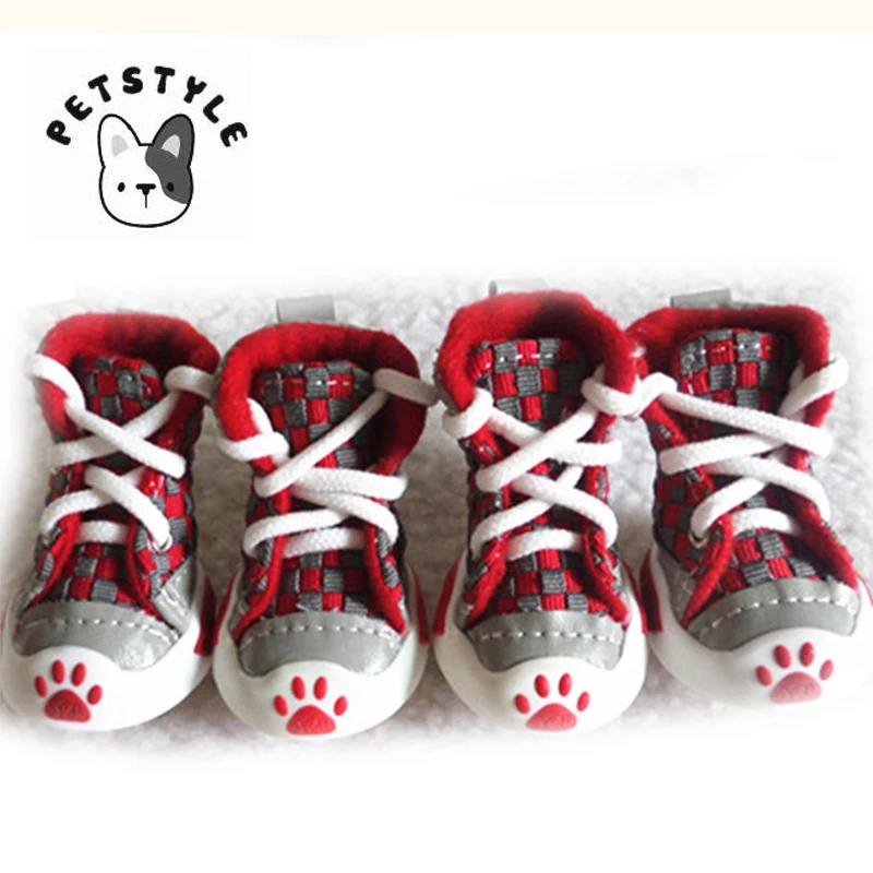 PETSTYLE Pet Footwear High Quality Canvas Boots Shoes For Small Medium